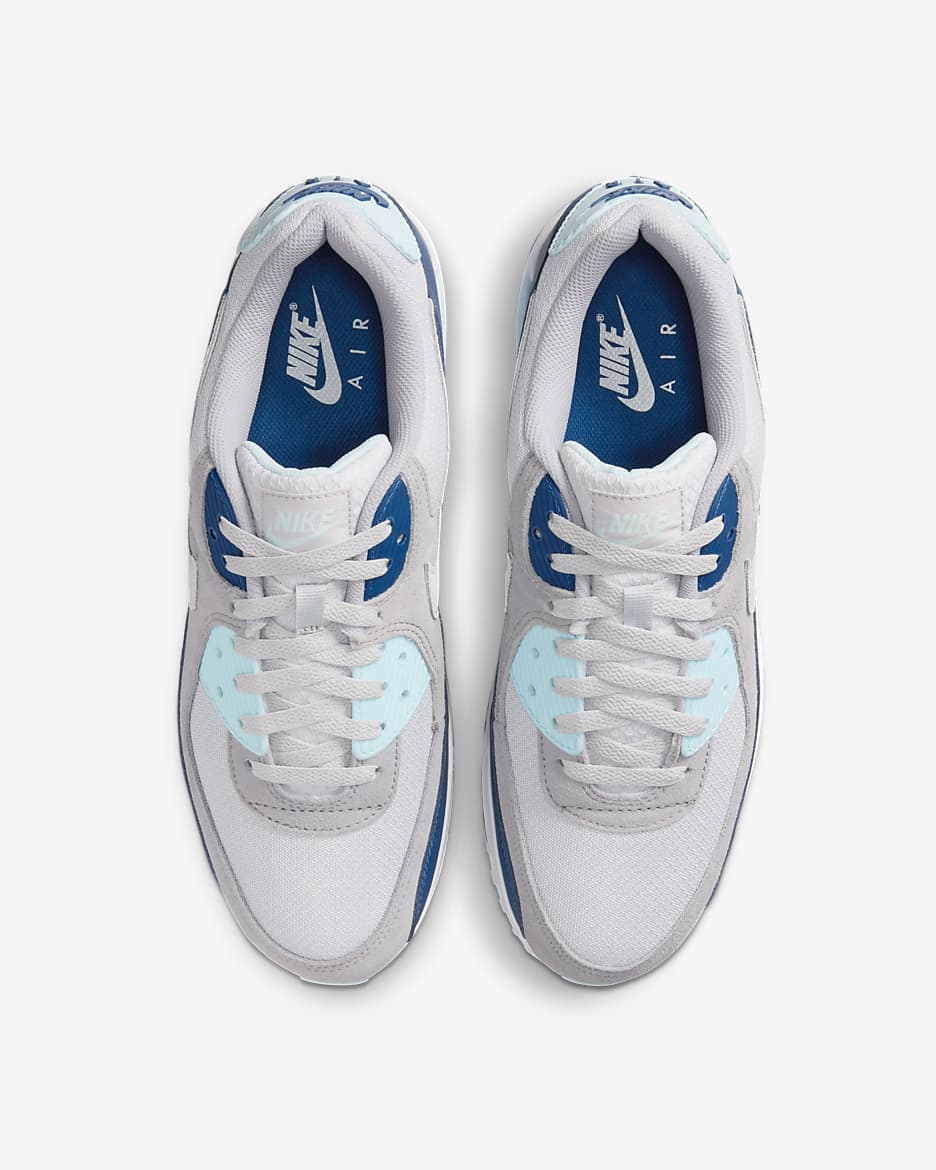 Mens nike air max 90 photo blue white hotsell